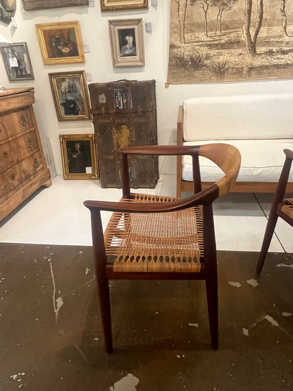 Pair Hans Wegner JH501 "The Chair" "Round Chair"
