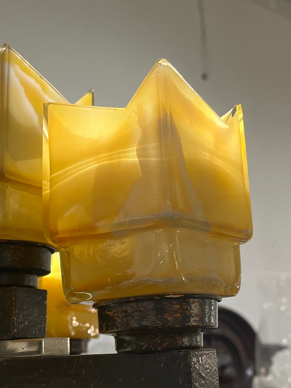 Art Deco Machine Age 8 Light Chandelier