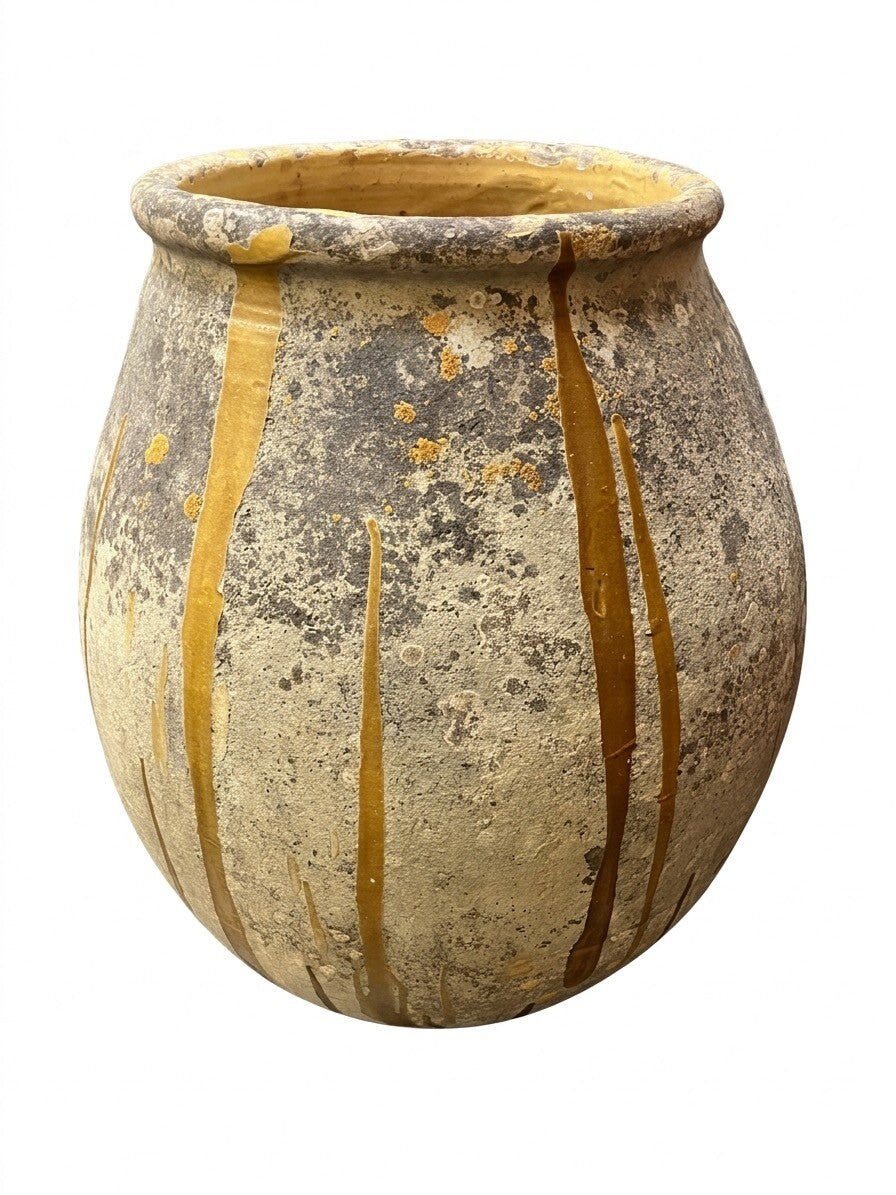 19th Century French Biot Olive Jar