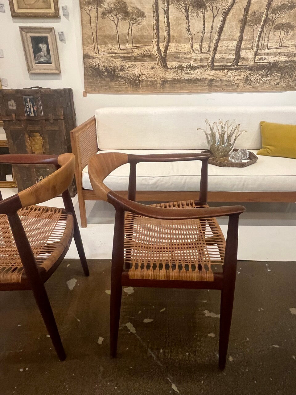 Pair Hans Wegner JH501 "The Chair" "Round Chair"