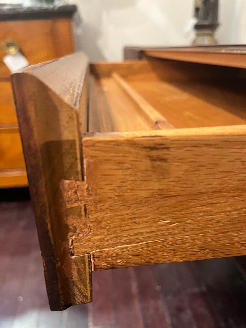 Mid Century Modern Drexel Burl Walnut Writing Desk