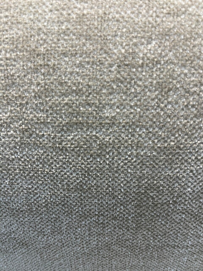 Pair of Linen Upholstered Wing Back Chairs with Nail Head Trim