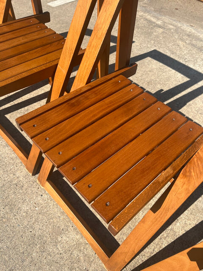 Set of 4 Aldo Jacober for Alberto Bazzani Folding Chairs