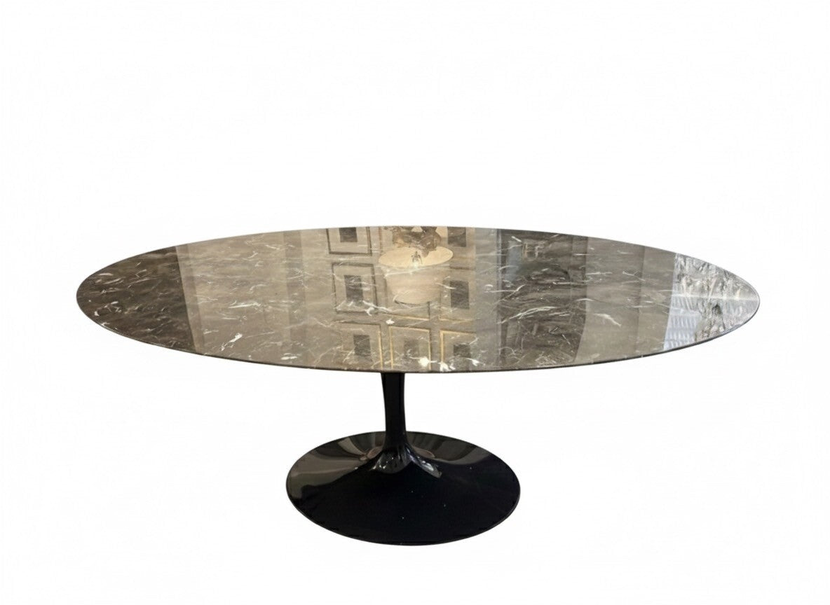 Saarinen Style Oval Dining Table with Marble Top