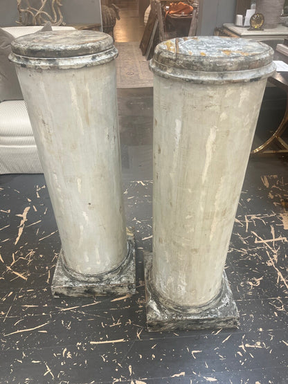 Pair 19th Century Italian Column Pedestals