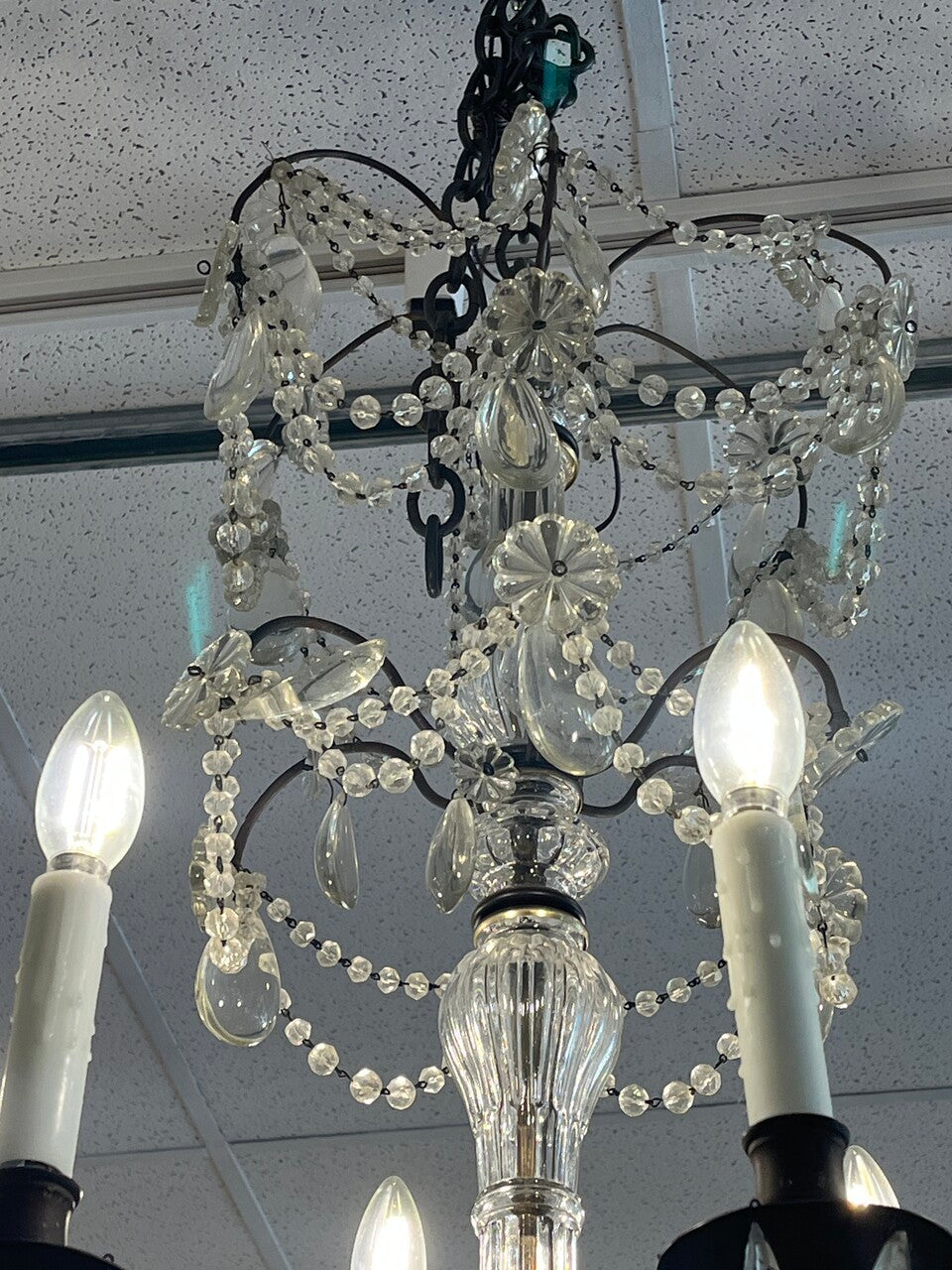 Beautiful 19th Century Crystal Chandelier