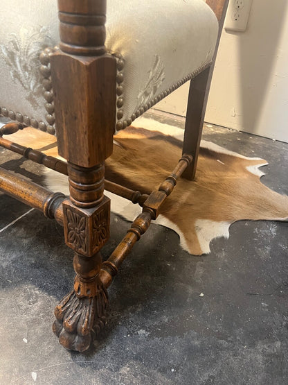 19th Century Carved Walnut Armchair