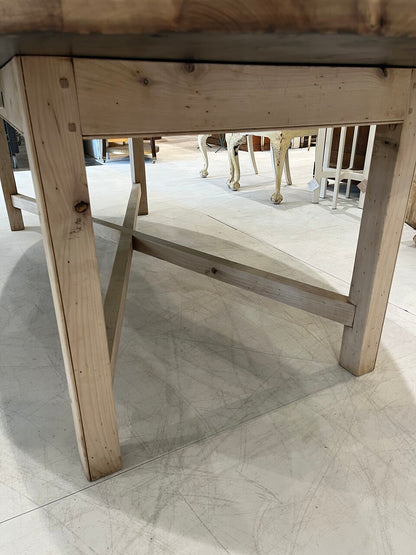 102" Oval Pine Dining Table