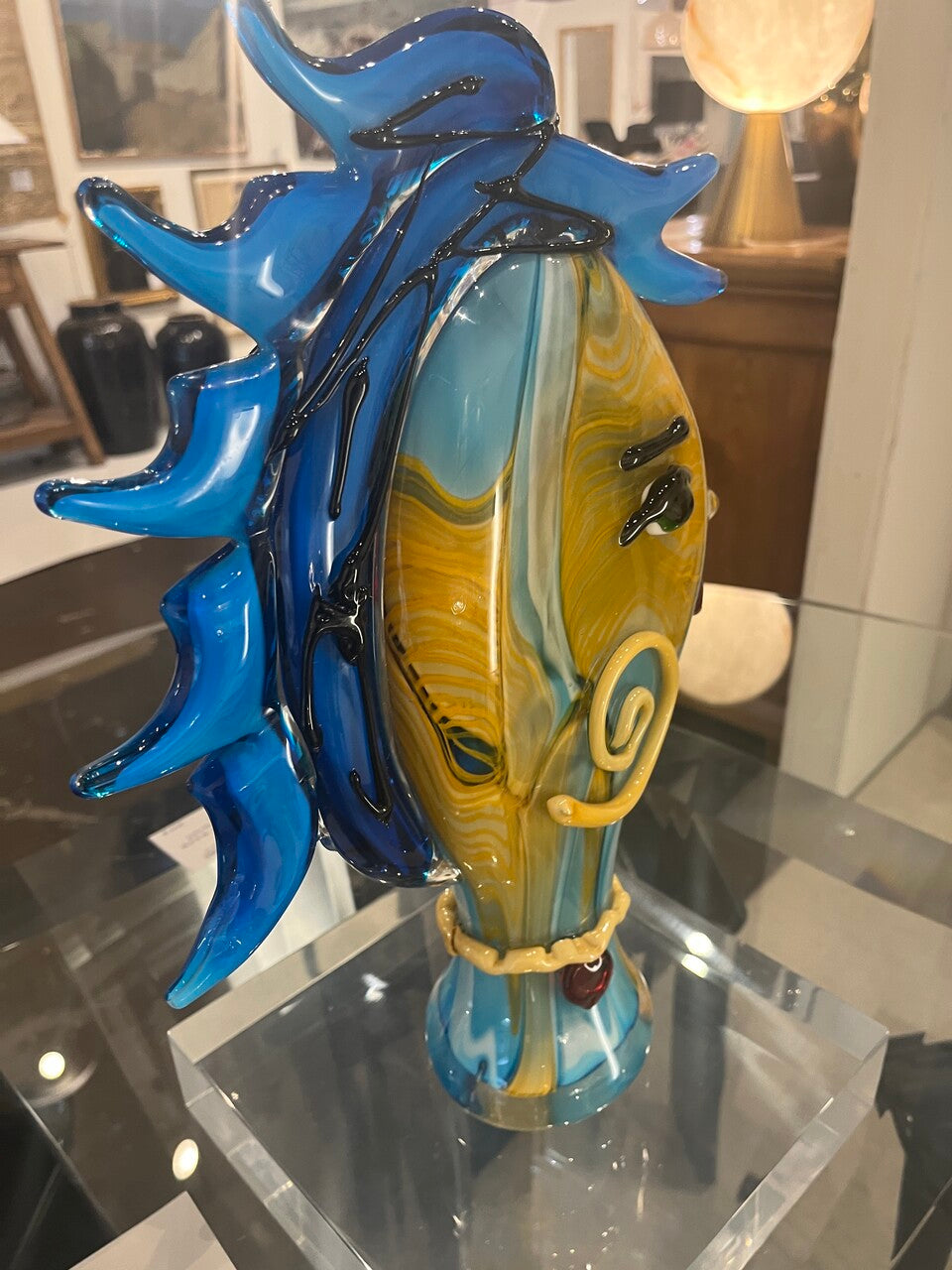 Abstract Murano Sculpture Picasso Style