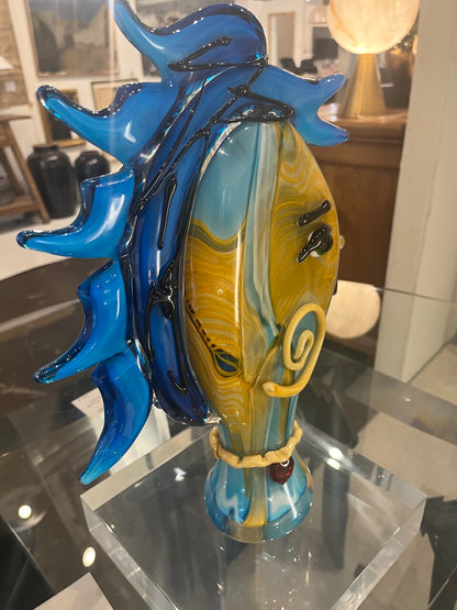 Abstract Murano Sculpture Picasso Style