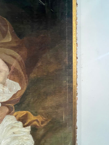 Antique Framed Oil Painting "The Storm"