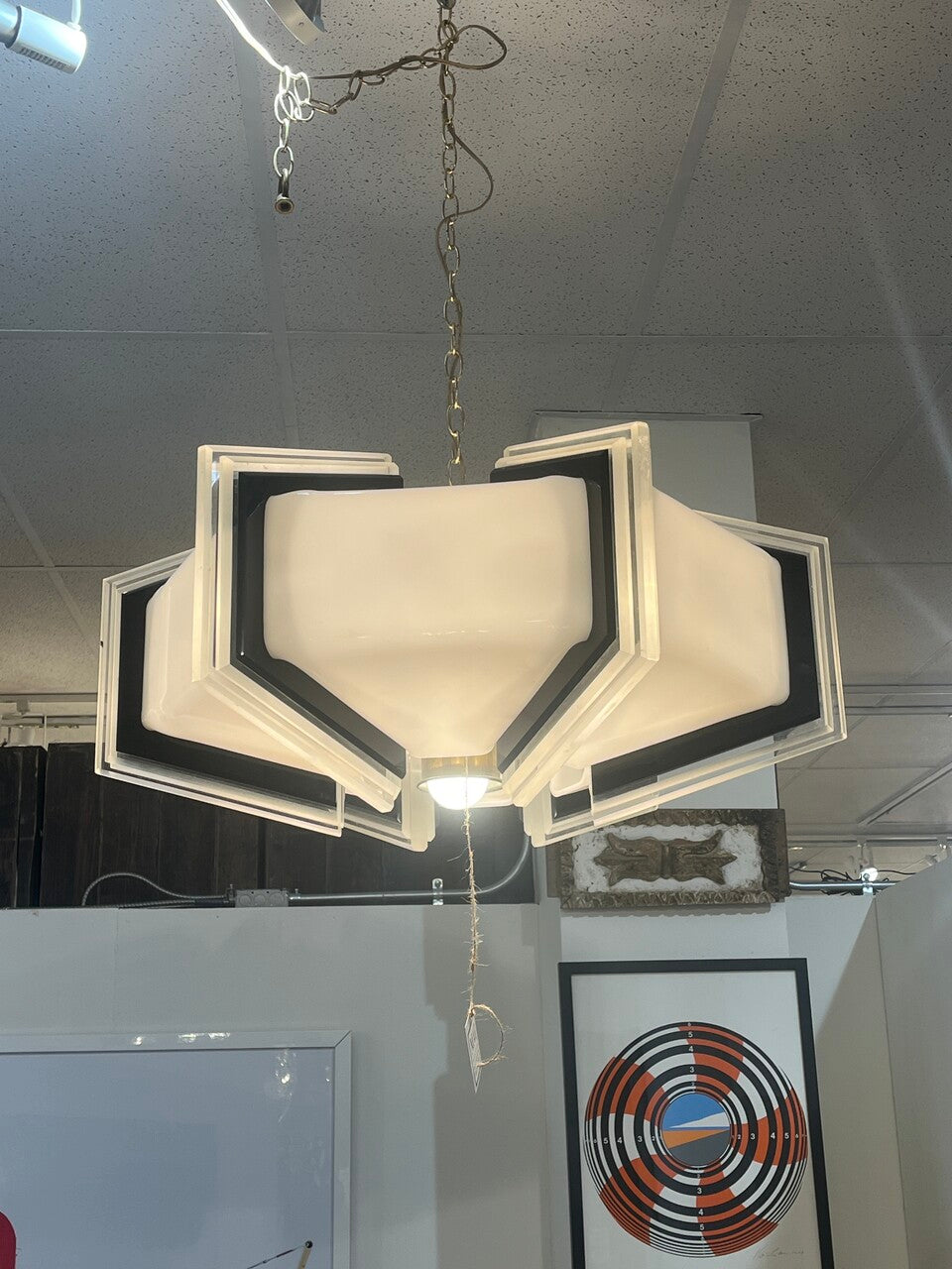 Rare Lucite Mid Century Space Age Chandelier