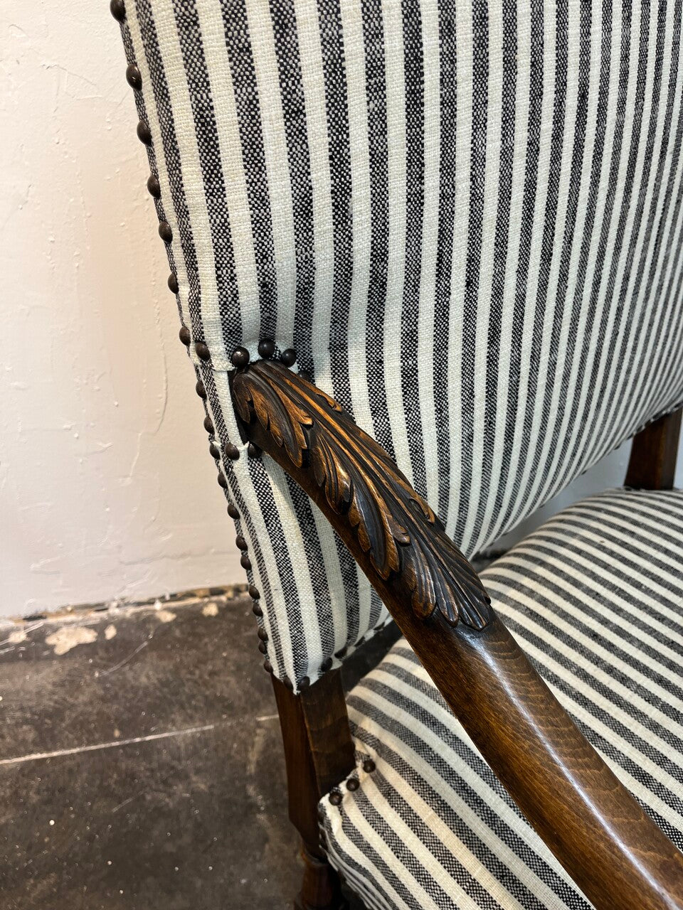 Pair 19th Century Louis XIII Armchairs