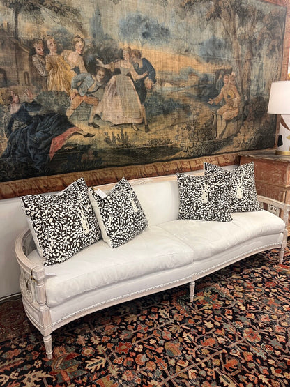 Distressed Finish Swedish Style Sofa
