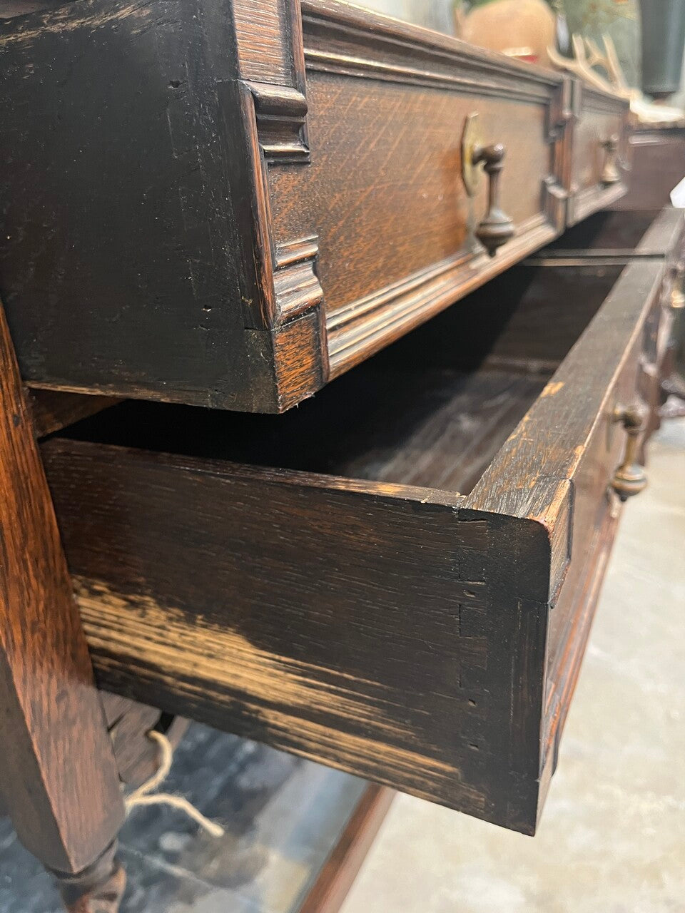 Early 20th Century English Oak Jacobean Hall Sofa Table