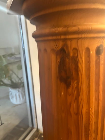 Pair Tall Neoclassical French Pine Columns