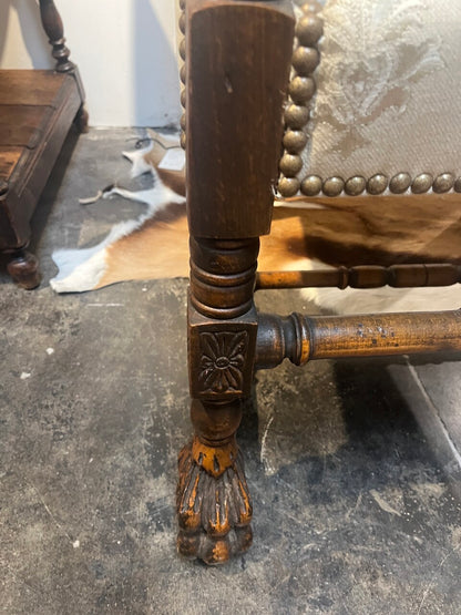 19th Century Carved Walnut Armchair