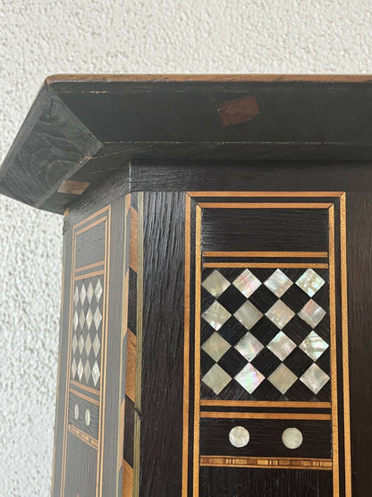 Early 20th Century Moroccan Inlaid Hexagonal Table