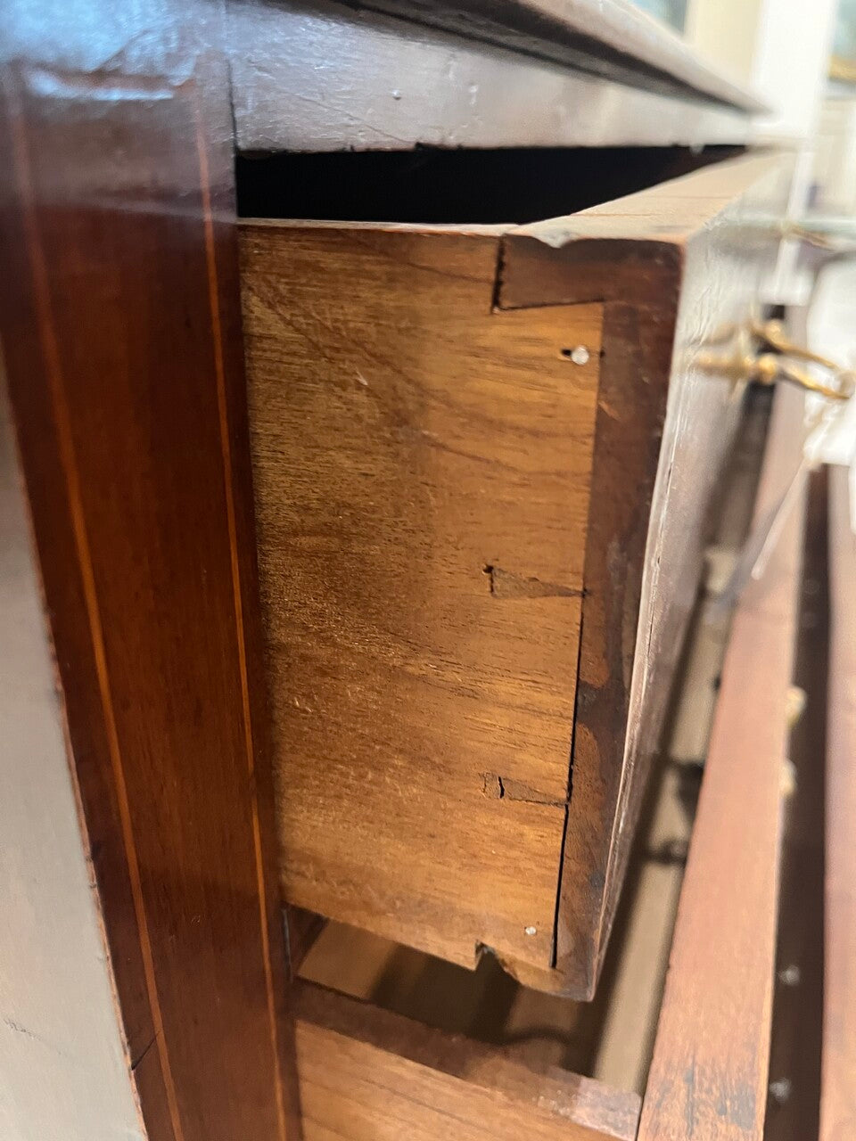Louis XVI 4 Drawer Chest with Inlaid Accents