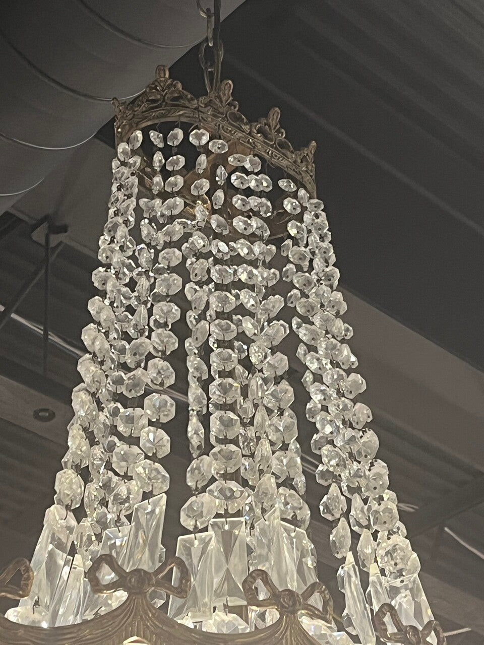 20th Century French Crystal Chandelier