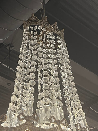 20th Century French Crystal Chandelier