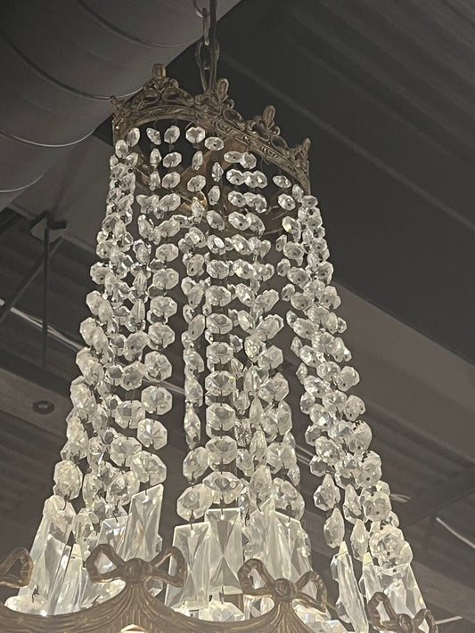 20th Century French Crystal Chandelier