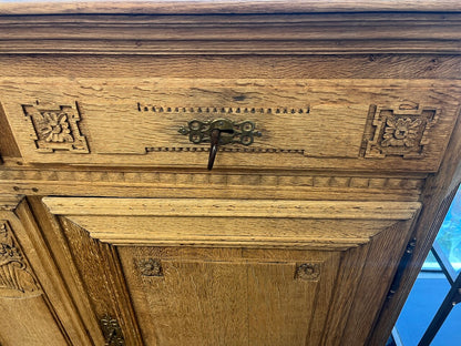 19th Century French Carved Oak Buffet