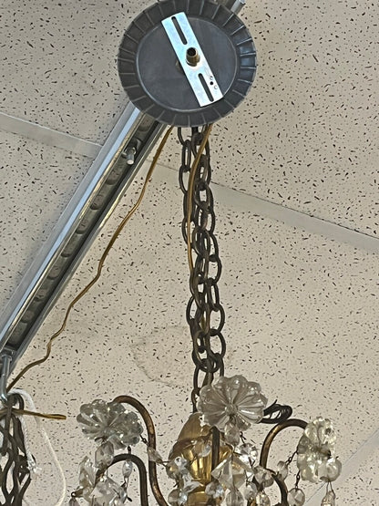 Louis XV Style Gilt French Crystal Chandelier