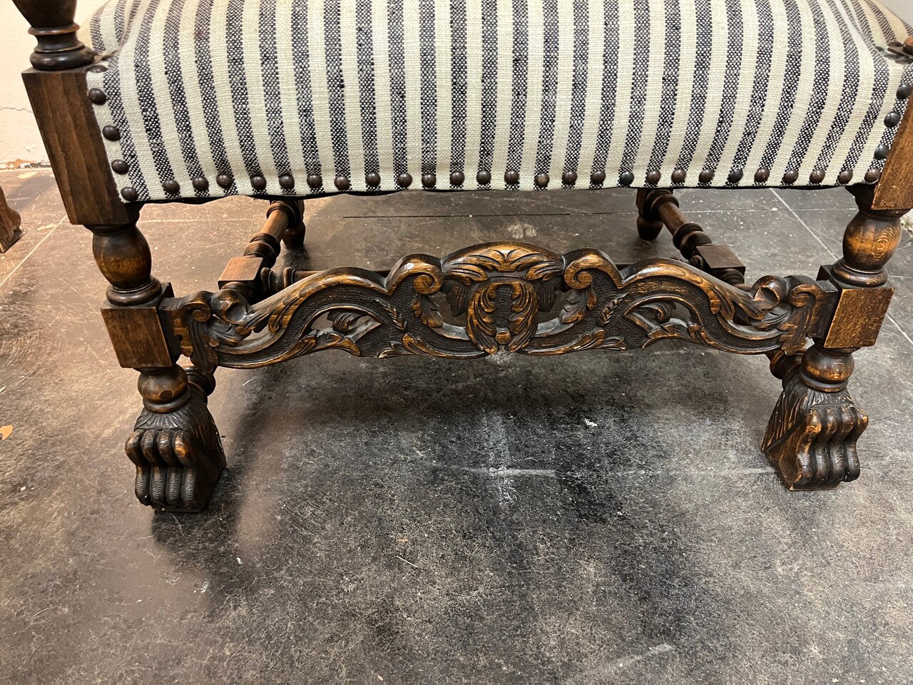 Pair 19th Century Louis XIII Armchairs
