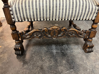 Pair 19th Century Louis XIII Armchairs