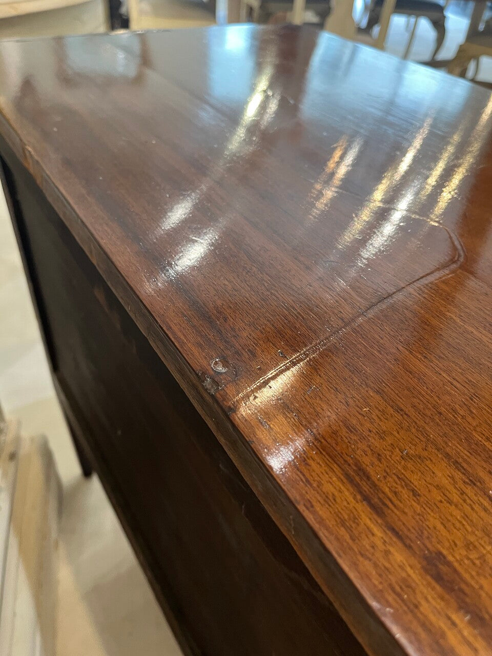 Louis XVI 4 Drawer Chest with Inlaid Accents
