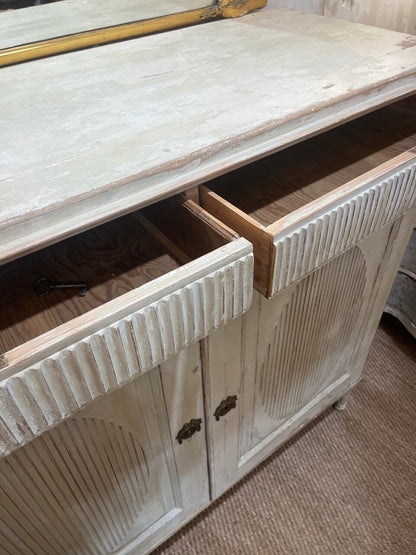 19th Century Gustavian Painted Sideboard Cabinet