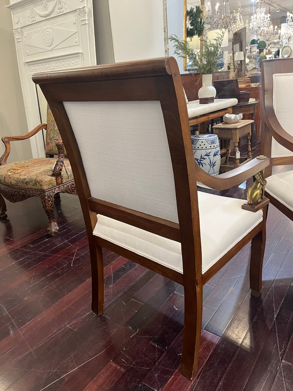 Pair Newly Upholstered Louis XVI Armchairs