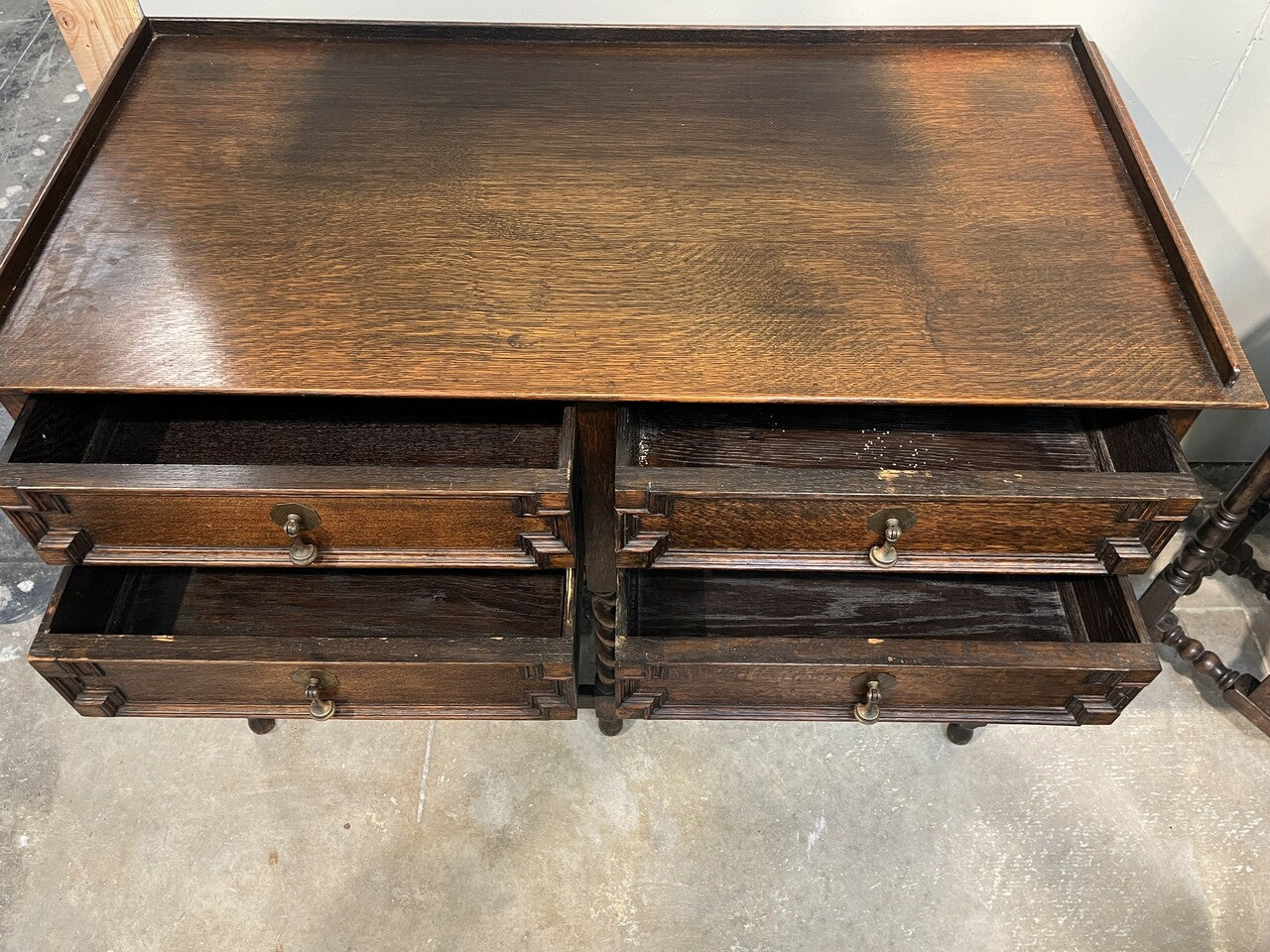 Early 20th Century English Oak Jacobean Hall Sofa Table