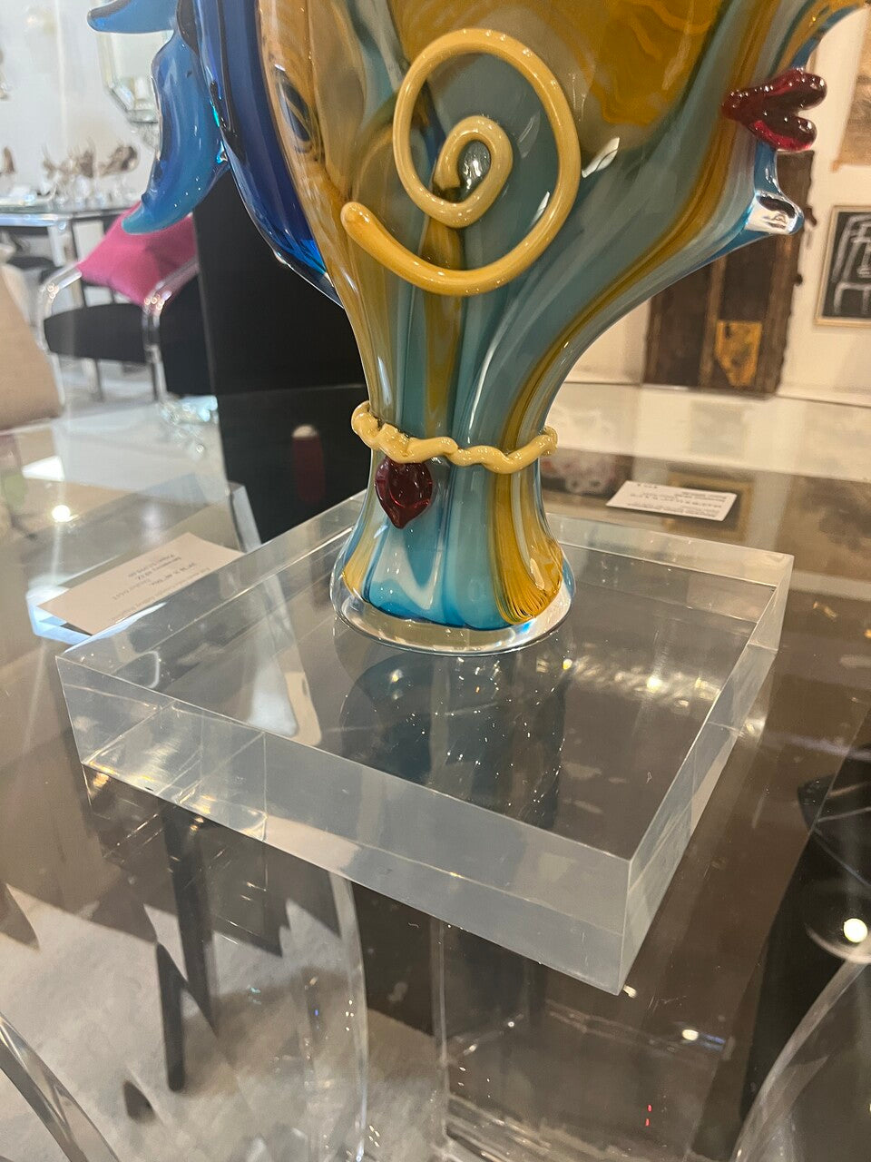 Abstract Murano Sculpture Picasso Style
