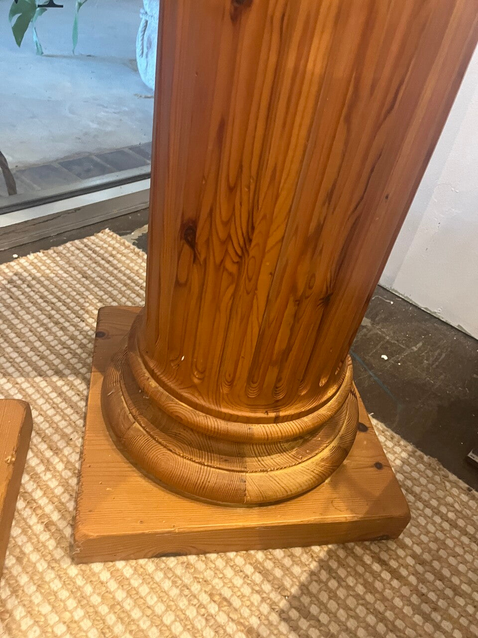 Pair Tall Neoclassical French Pine Columns