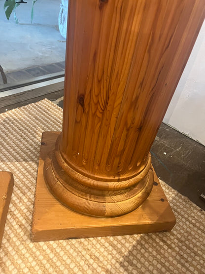 Pair Tall Neoclassical French Pine Columns