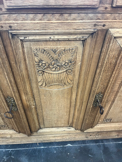 19th Century French Carved Oak Buffet