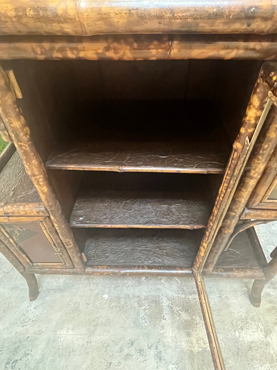 19th Century English Bamboo Etagere