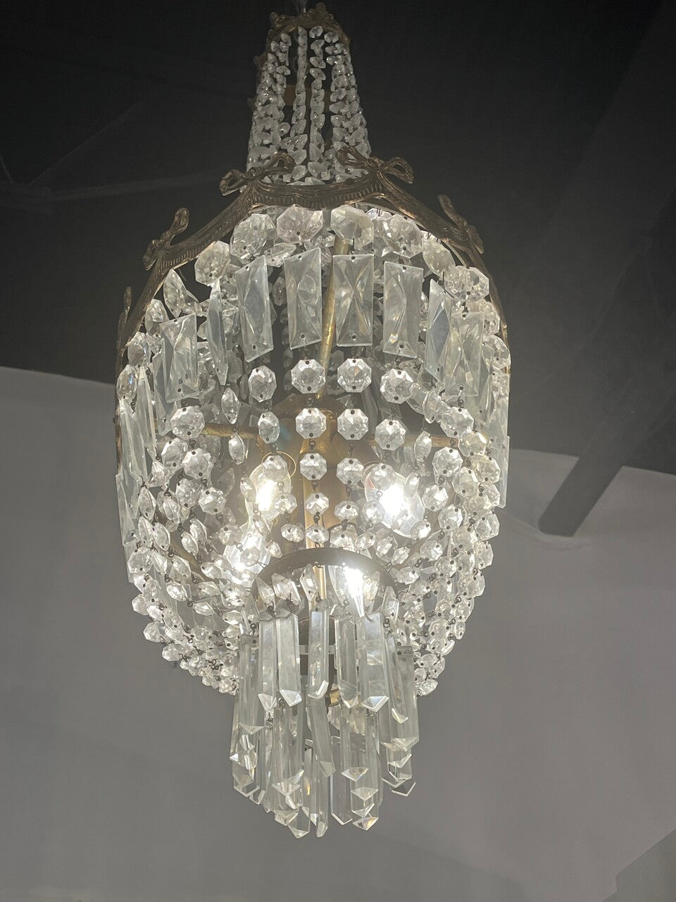 20th Century French Crystal Chandelier