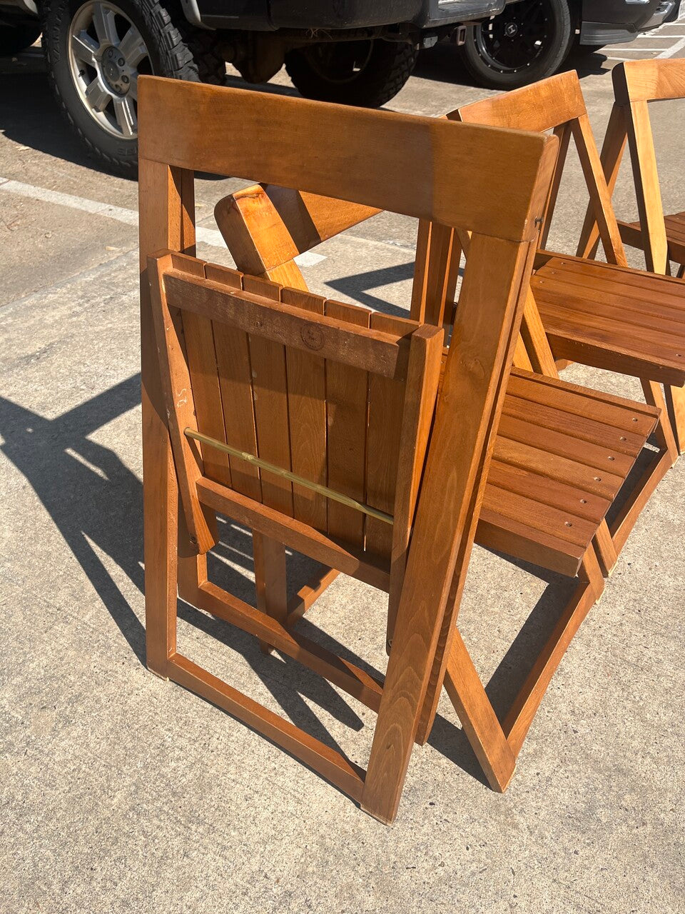 Set of 4 Aldo Jacober for Alberto Bazzani Folding Chairs