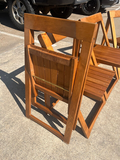 Set of 4 Aldo Jacober for Alberto Bazzani Folding Chairs