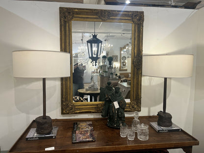 Amazing Pair Burl Root Table Lamps