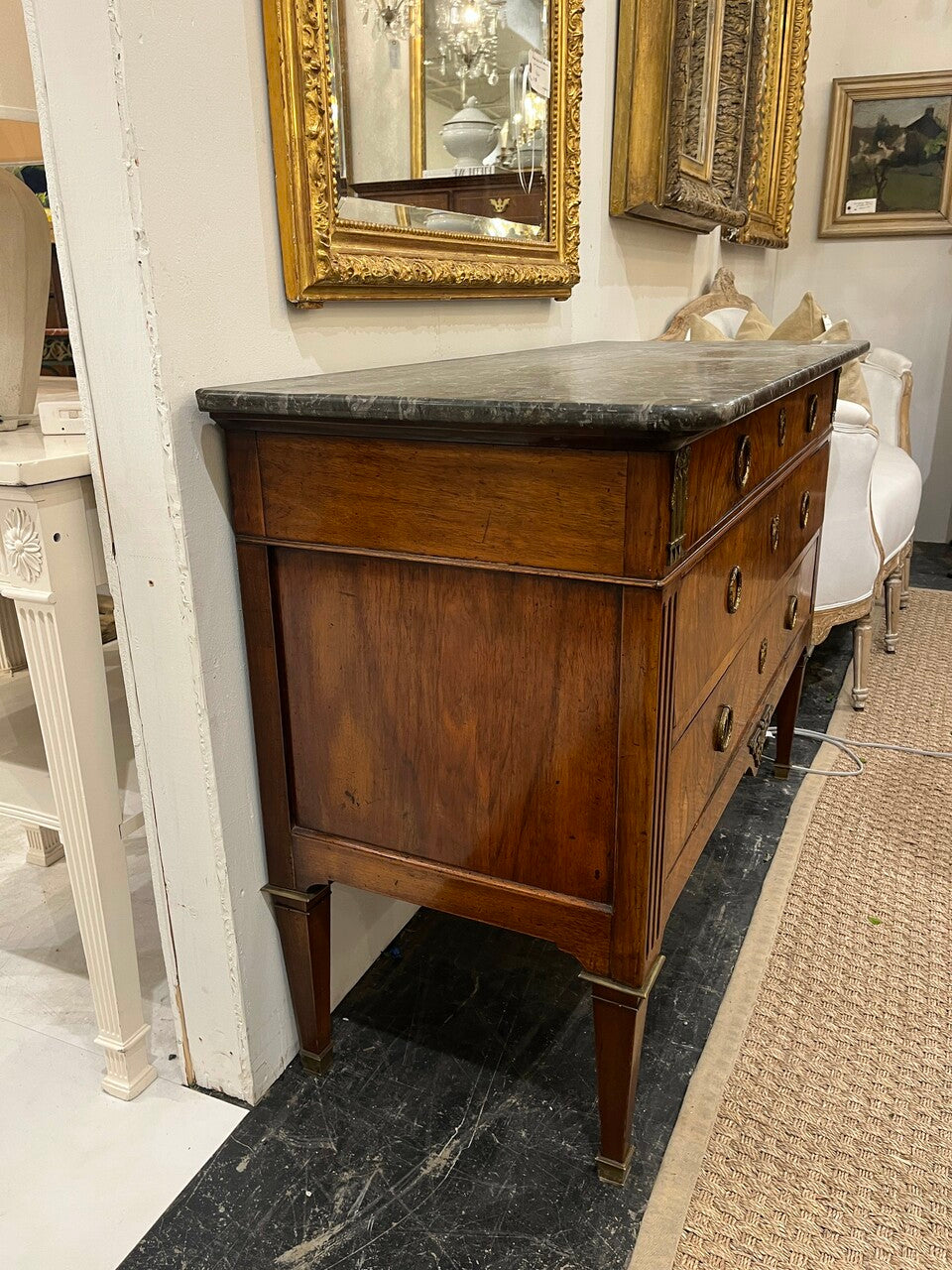 Italian 3 Drawer Commode with Marble Top