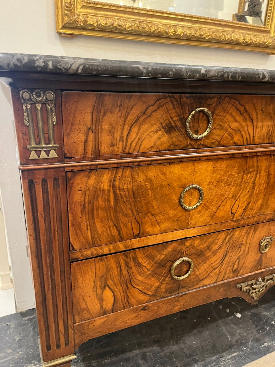 Italian 3 Drawer Commode with Marble Top