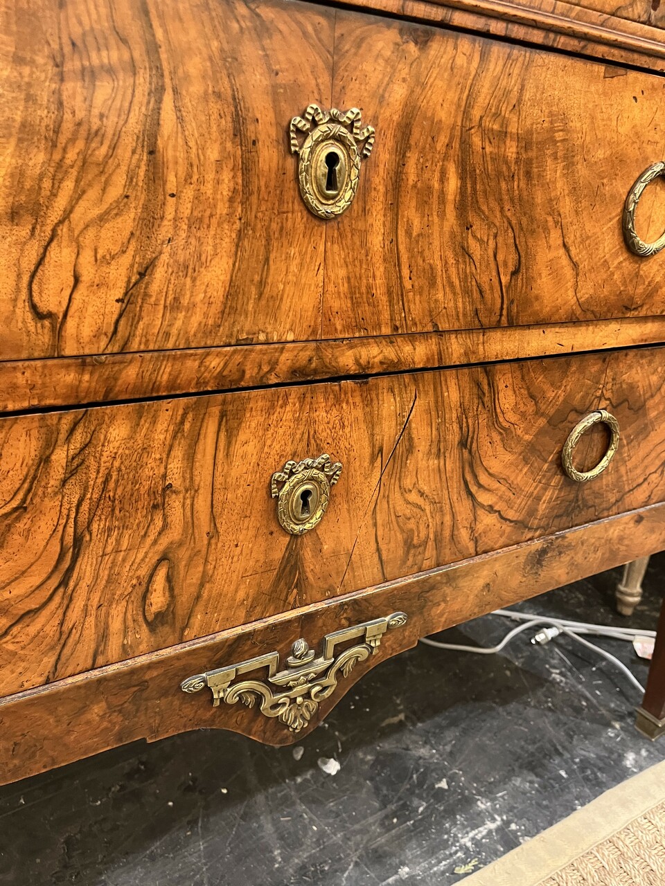 Italian 3 Drawer Commode with Marble Top