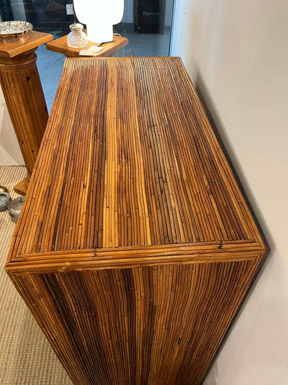 Vintage 5 Drawer Pencil Reed Chest of Drawers