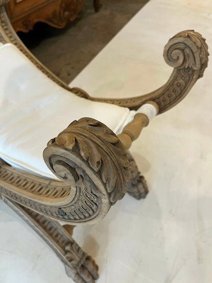 Pair of 19th Century Italian Renaissance Revival Savonarola Benches