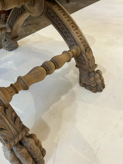 Pair of 19th Century Italian Renaissance Revival Savonarola Benches
