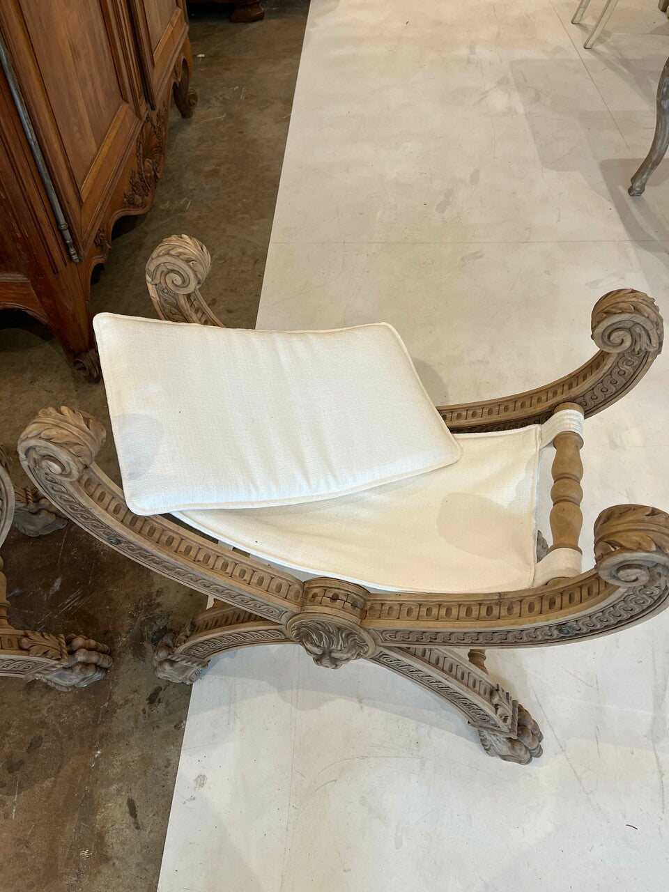 Pair of 19th Century Italian Renaissance Revival Savonarola Benches